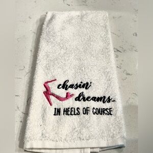 Chasing Dreams in Heels hand towel NEW